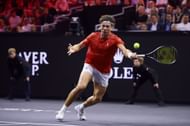 Ben Shelton in action at the 2024 Laver Cup (Picture: Getty)
